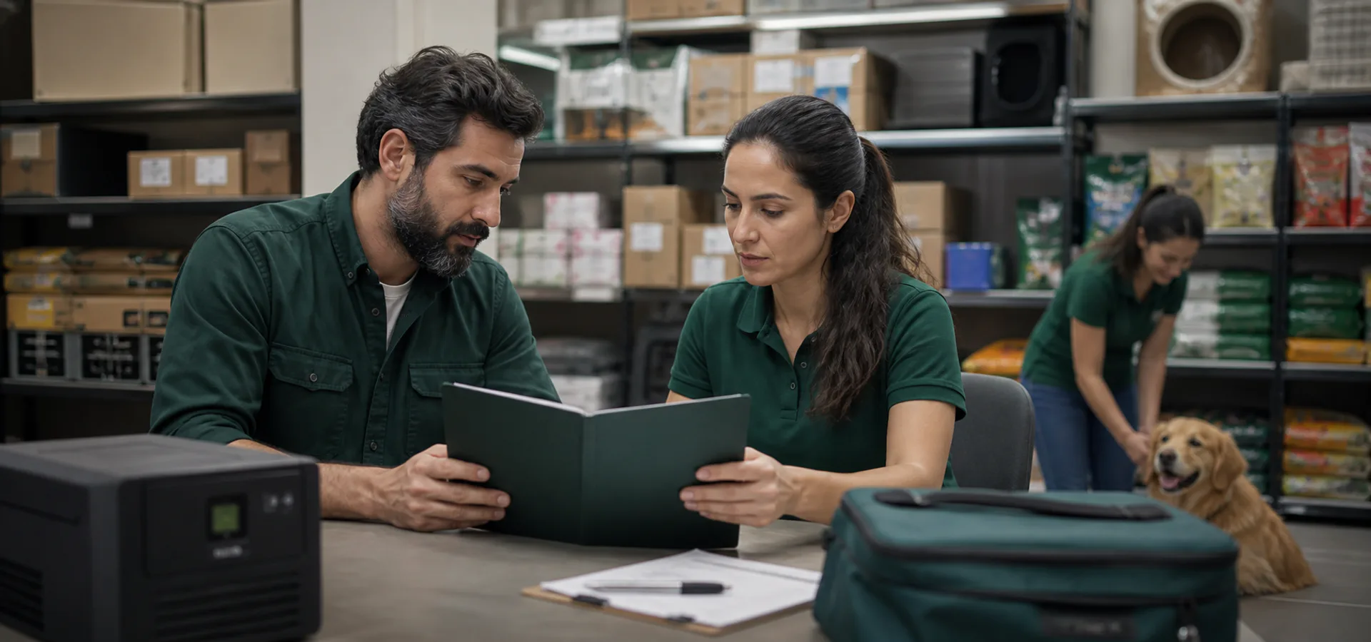 Gestora revisando um plano de continuidade para uma operação pet