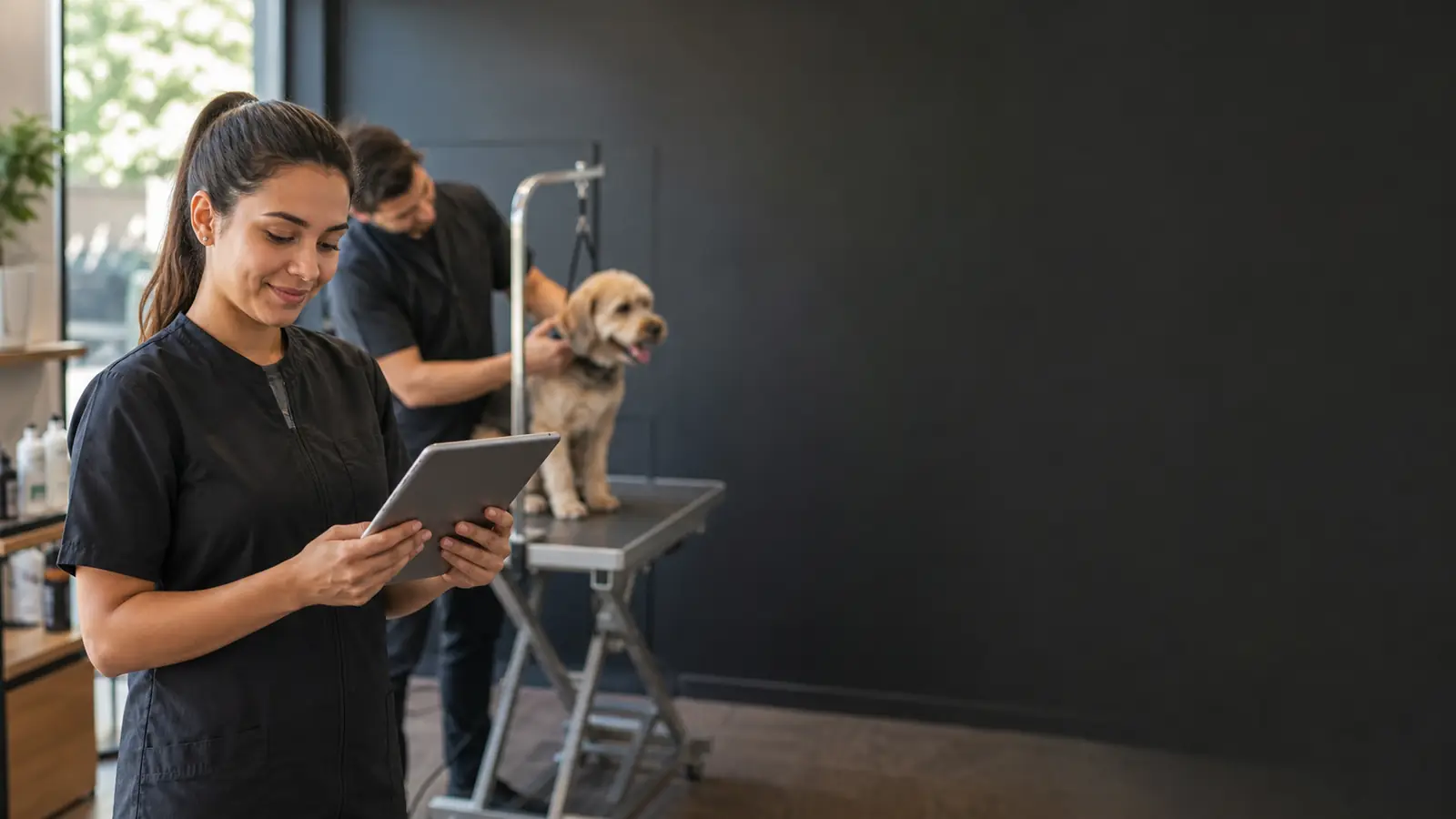 Agenda operacional com capacidade organizada para uma equipe pet