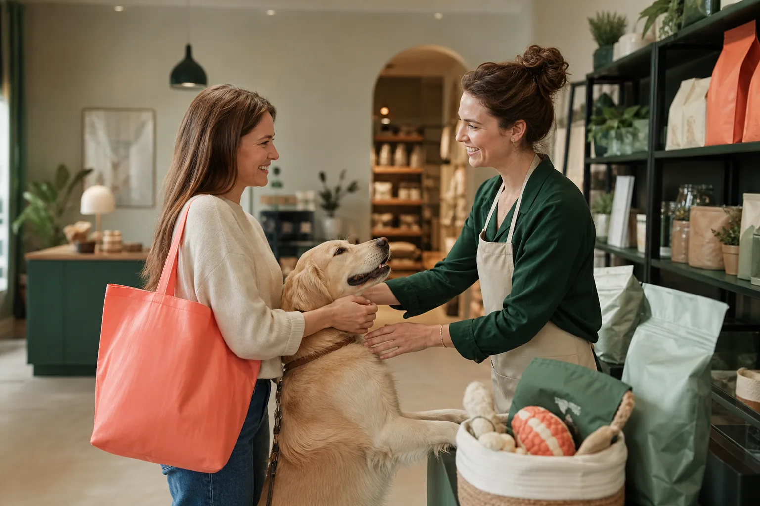 Profissional planejando relacionamento com clientes de um pet shop